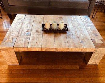 Coffee table with dovetail legs