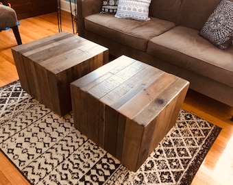Espresso Finish Coffee Table • Modern Solid Wood End Table • Handcrafted Contemporary Furniture
