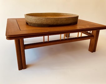 Mahogany Wood Bonsai Stand, Art Display Table (24x18x8)