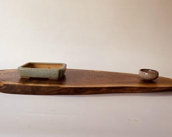 Walnut bonsai display slab 27" x 10"