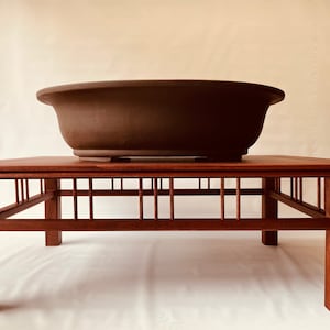 Mahogany Bonsai stand traditional large