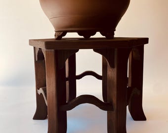 Bonsai outdoor/indoor display stand hexagon 12" top