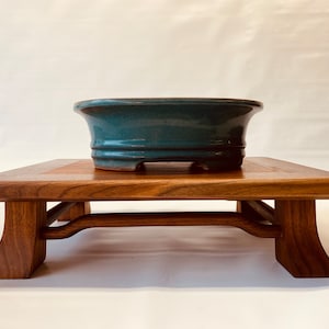 Bonsai stand in mahogany and walnut #3: 10 x 13