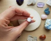 Moroccan Selenite Ring Reiki Infused Healing Crystal Statement Accessory Celestial Jewelry Clears Negativity Healing Crystal, Boho