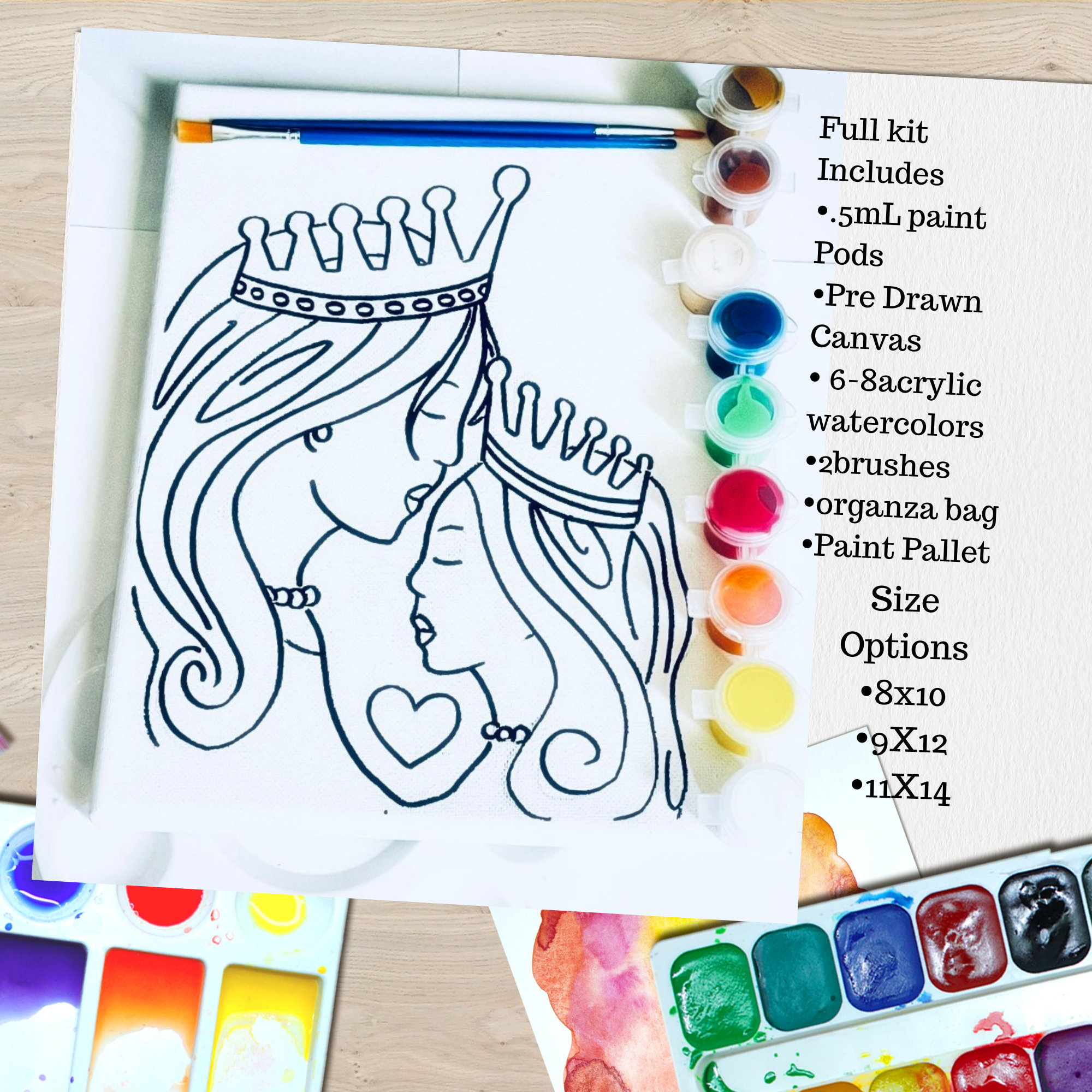 12-Pack Painting Kit For Adults, Sip And Paint Kit For Date Night And