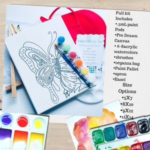 Butterfly Paint Canvas, Butterfly Craft Activity, Paint Your Own Butterfly, Spring Paint kit, Spring Craft Kit For Kids, Butterfly Party