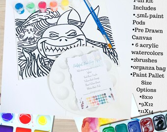 Paint Your Own Shark, Pre Drawn Shark Outline, Kids Shark Favors, Kids Shark Birthday Party, Kids Shark Crafts Kits, Kids Shark Activities