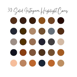 30 Solid Neutral Brown Instagram Highlight covers, Highlight Covers, Neutral Tones, Instagram Highlight Covers
