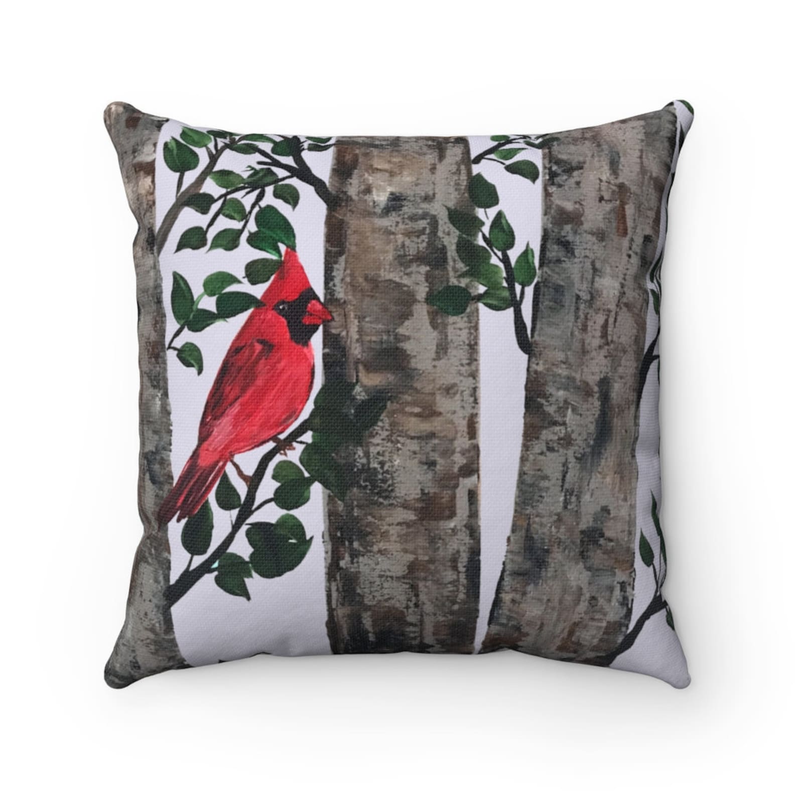 Throw Pillow Returning Red Bird Decorative Pillow Home Decor Etsy