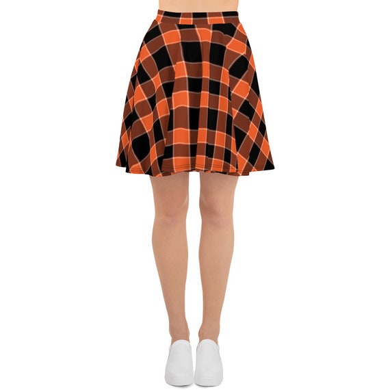 Plaid skater skirt etsy cheap