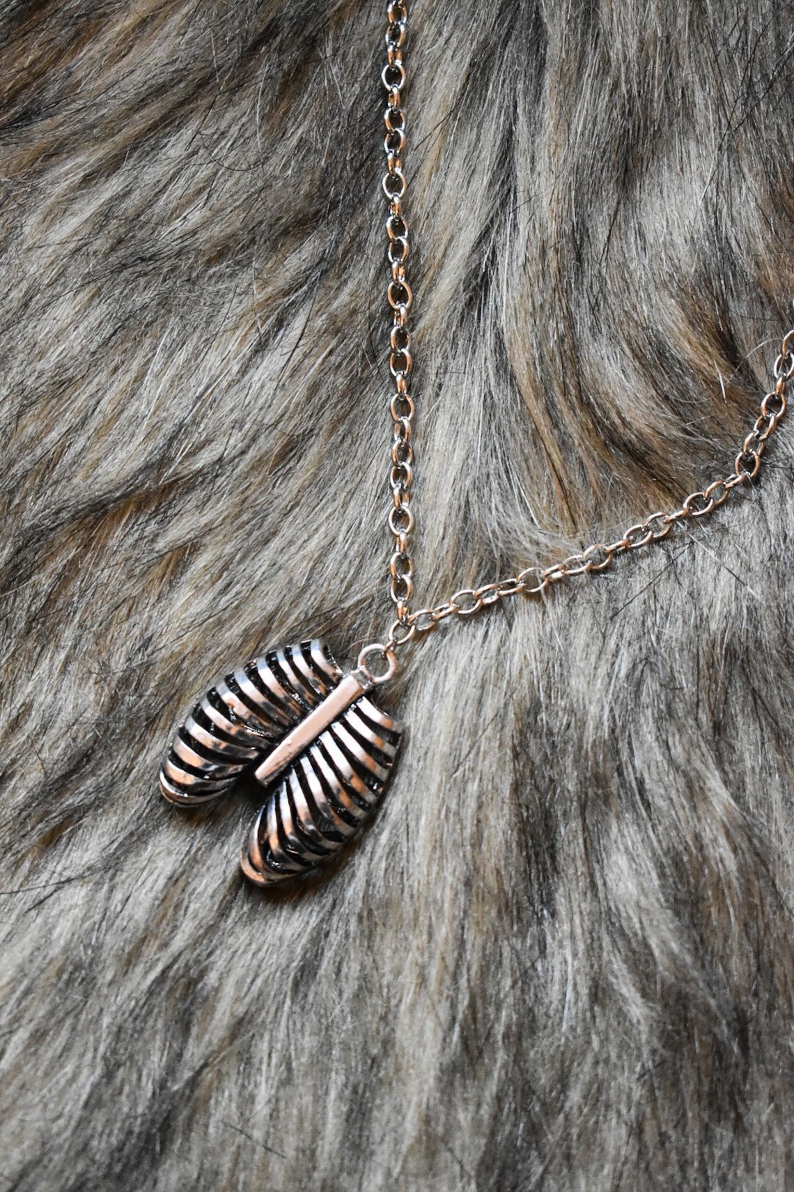 Rib Cage Pendant Necklace Etsy