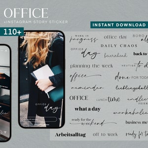 110 Instagram Story Sticker Office Büro PNG digital Procreate