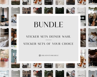 Bundle Instagram Story Sticker Clipart Personalized your choice of your choice XXL PNG digital Procreate
