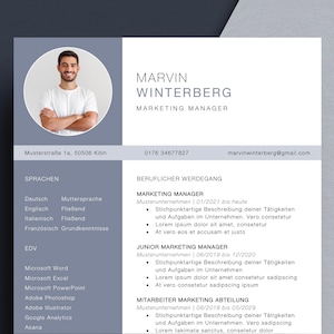 Professional application template CV cover letter image 1