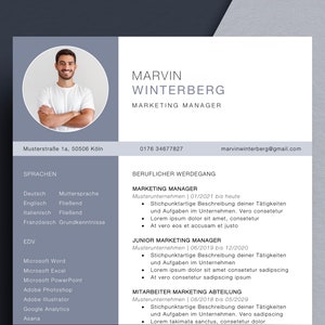 Modelo de aplicação profissional CV carta de apresentação
