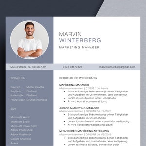 Professional application template CV cover letter image 1