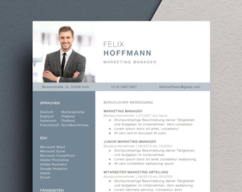 Professional application template CV cover letter