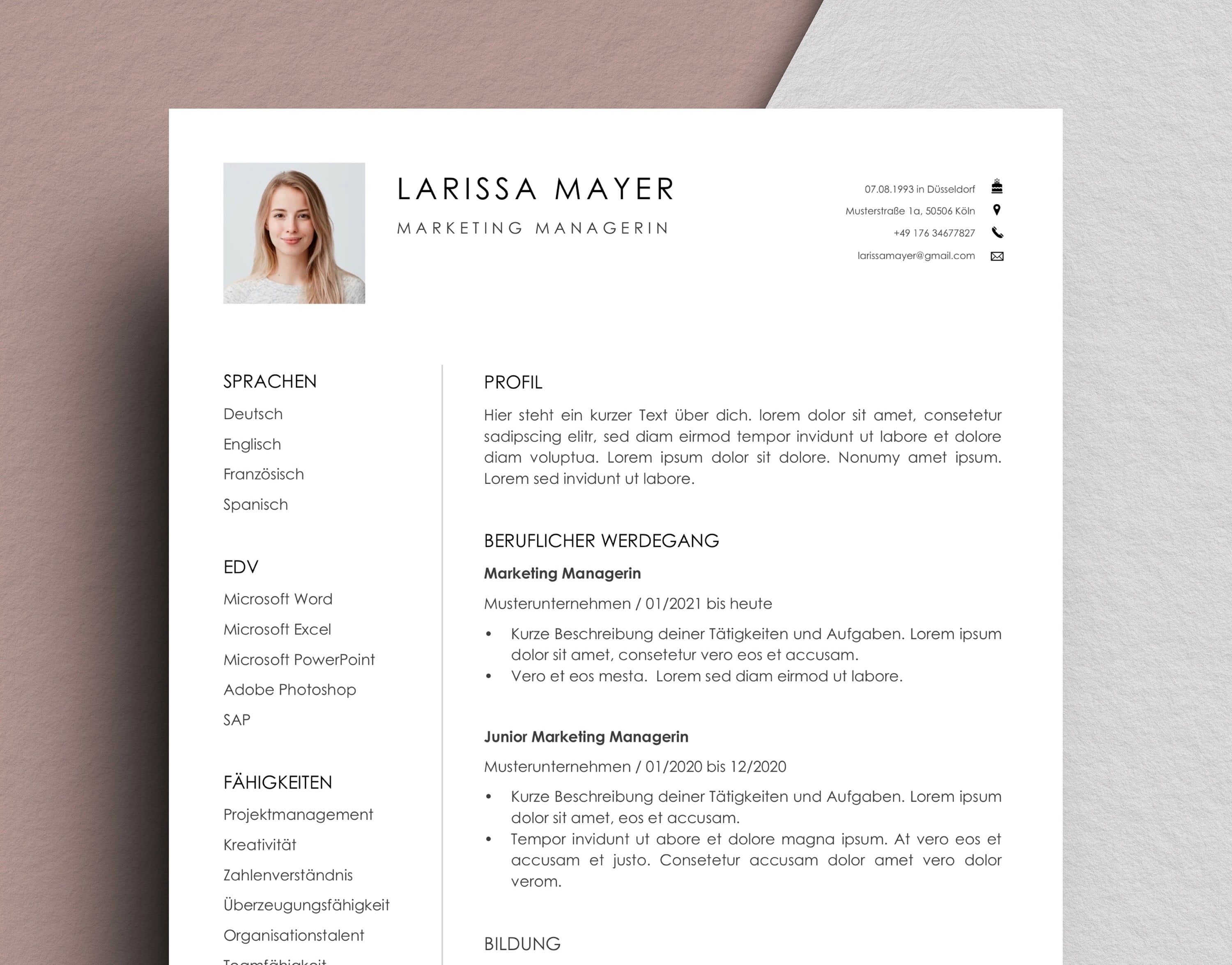 Professional Application Template Resume Cover Letter - Etsy