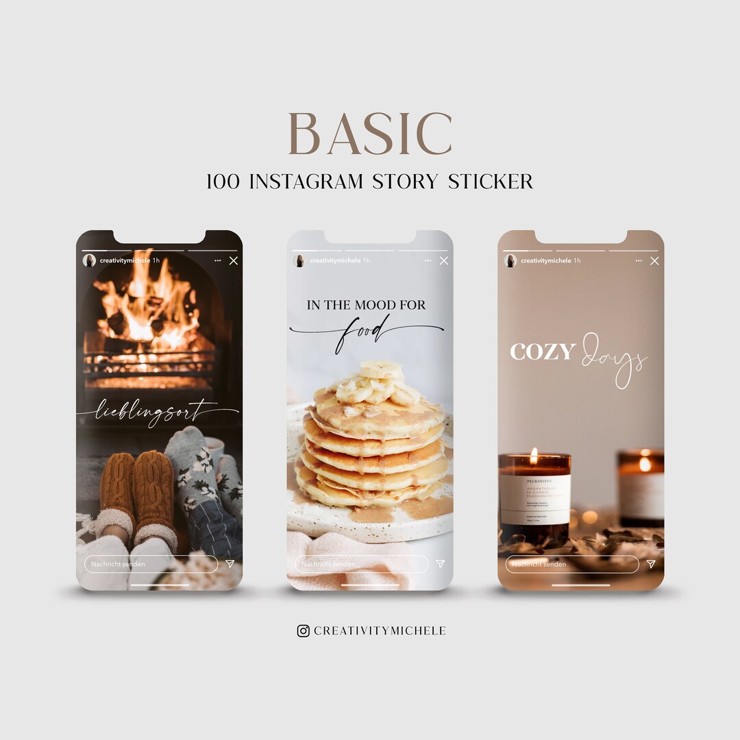 100 Instagram Story Sticker Basic Daily Alltag Mix png clipart - Etsy.de