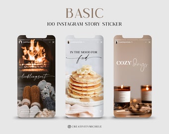 100 Instagram Story Stickers Basic Daily Everyday Mix png clipart