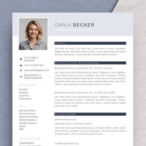 Professional application template, CV, cover letter