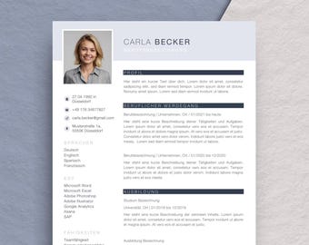 Professional application template, CV, cover letter