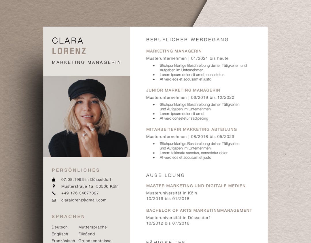 Professional Application Template CV Cover Letter CV Motivation Letter ...