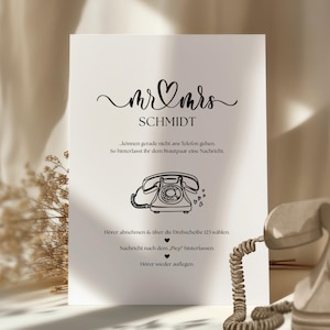 Canva Audio Gästebuch Vorlage Hochzeit – Personalisierter Aufsteller Telefon Gästebuch zum Download Hochzeitspapeterie DIY Minimal Elegant