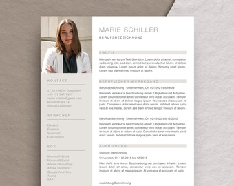 Professional application template, CV, cover letter