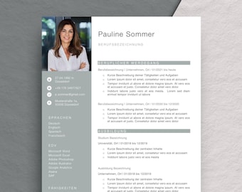 Professional application template, CV, cover letter