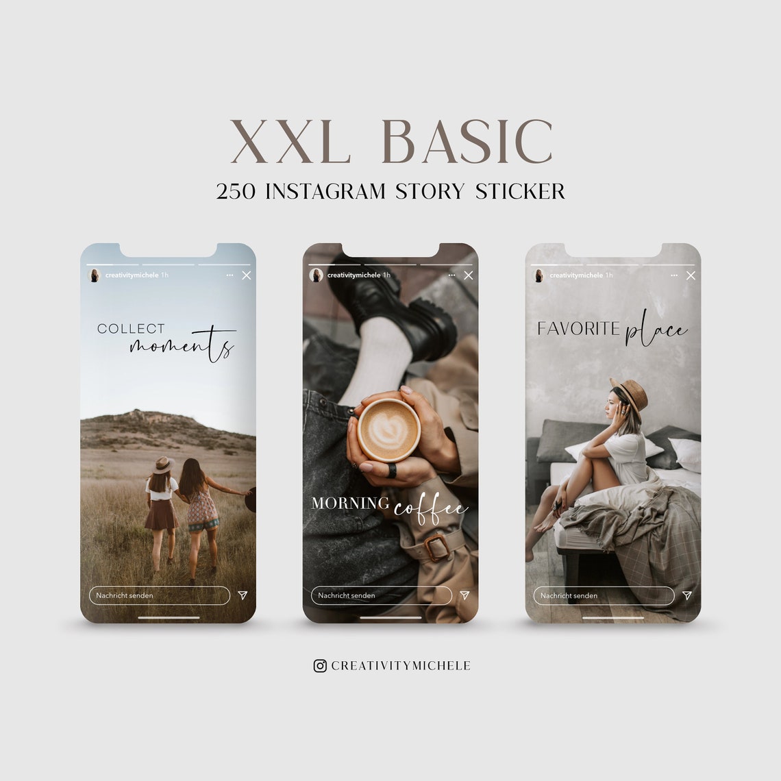 480+ XXL Bundle Instagram Story Sticker Basic good Morning breakfast ...