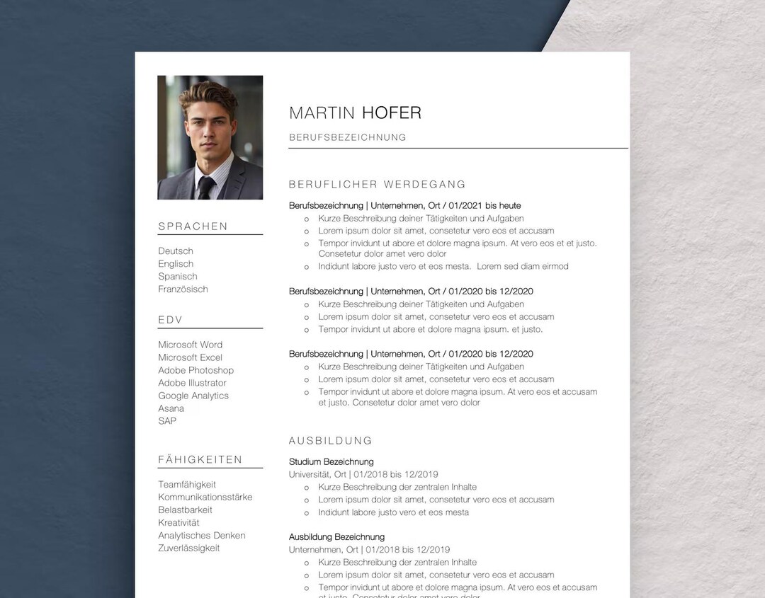 Professional Application Template, CV, Cover Letter - Etsy