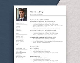 Professional application template, CV, cover letter