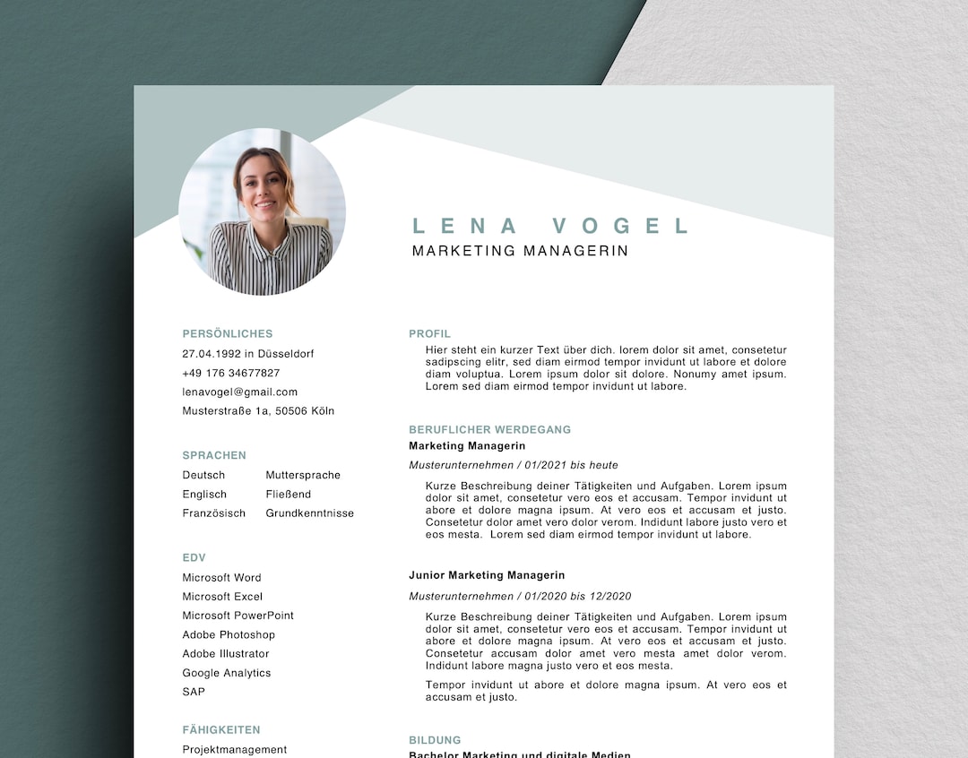 Professional Application Template Resume Cover Letter - Etsy