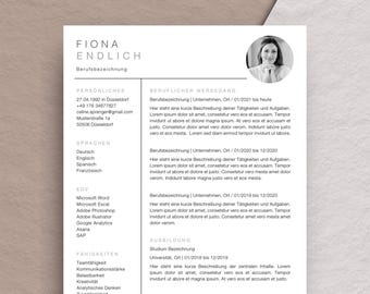 Professional application template, CV, cover letter