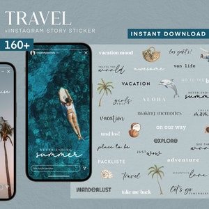 160 Instagram Story Stickers Travel Vacation Summer