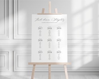 Canva Seating Plan Template Wedding – Personalized Seating Plan for Download DIN A2 Wedding Stationery DIY Minimal Elegant