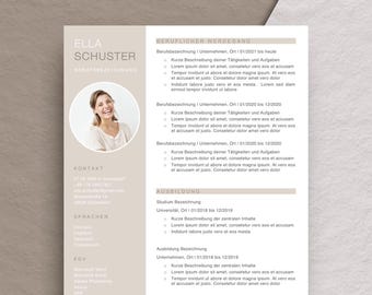 Professional application template, CV, cover letter