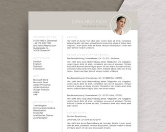 Professional application template, CV, cover letter