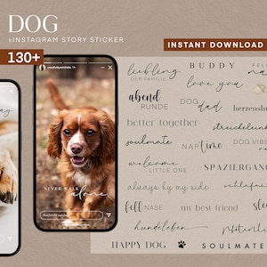 130 Instagram Story Stickers Dog Dog PNG digital Procreate