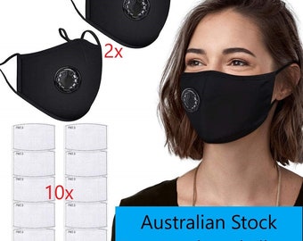 Re-usable Face masks with PM2.5 Filters, quality and high standard stock in Melbourne Victoria Australia