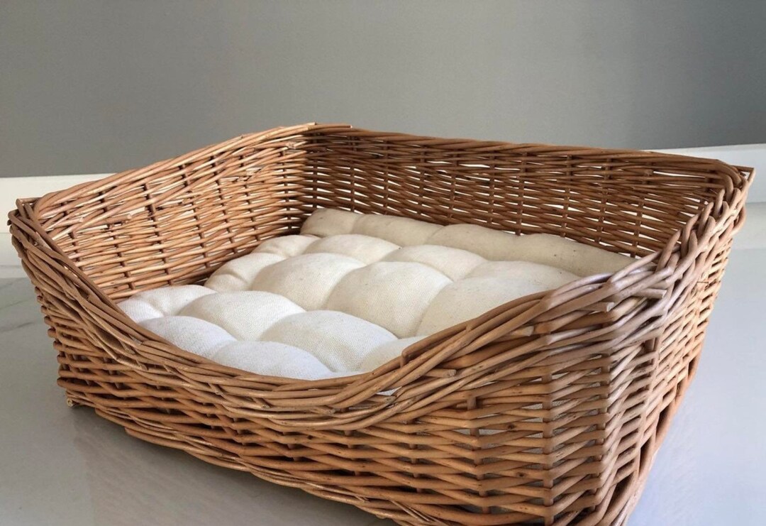 Wicker Pet Bed, Willow Dog Bed, Rattan Cat Bed, Custom Pet House, Woven