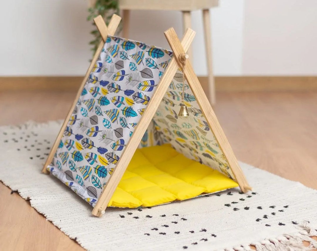 Teepee Tent, Dog Tent, Teepee, Pet Bed Tent, Pet Teepee, Cat Tipi, Cat