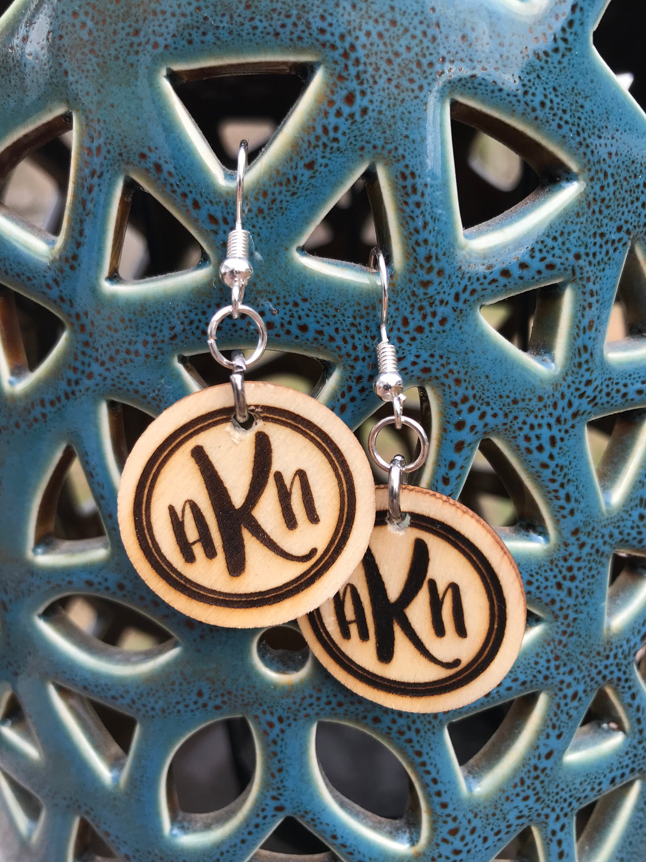 Custom Laser Engraved 1 Inch Wooden Earrings Etsy