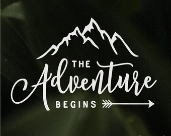 The Adventure Begins SVG PNG EPS | Wedding Signs | Baby Shower | Cricut Cutting File