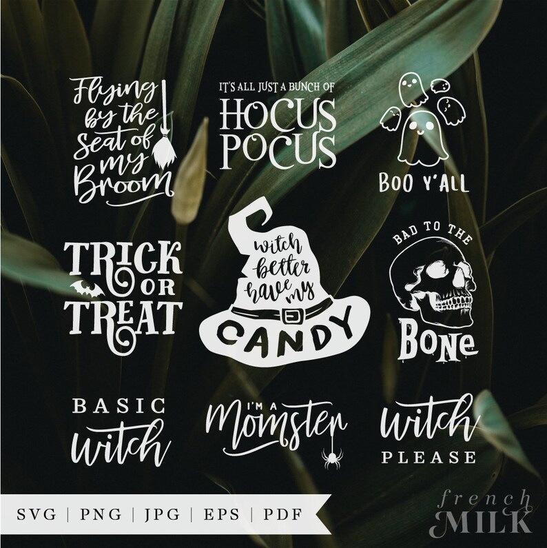Funny Halloween Bundle SVG PNG | Basic Witch | Momster Halloween Shirt ...