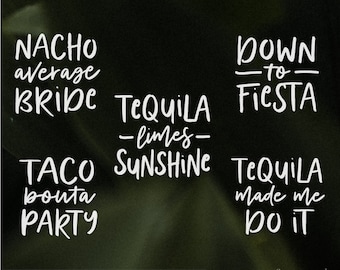Nacho Average Bride Bachelorette SVG Bundle | Bridesmaid Party EPS Files | Down To Fiesta
