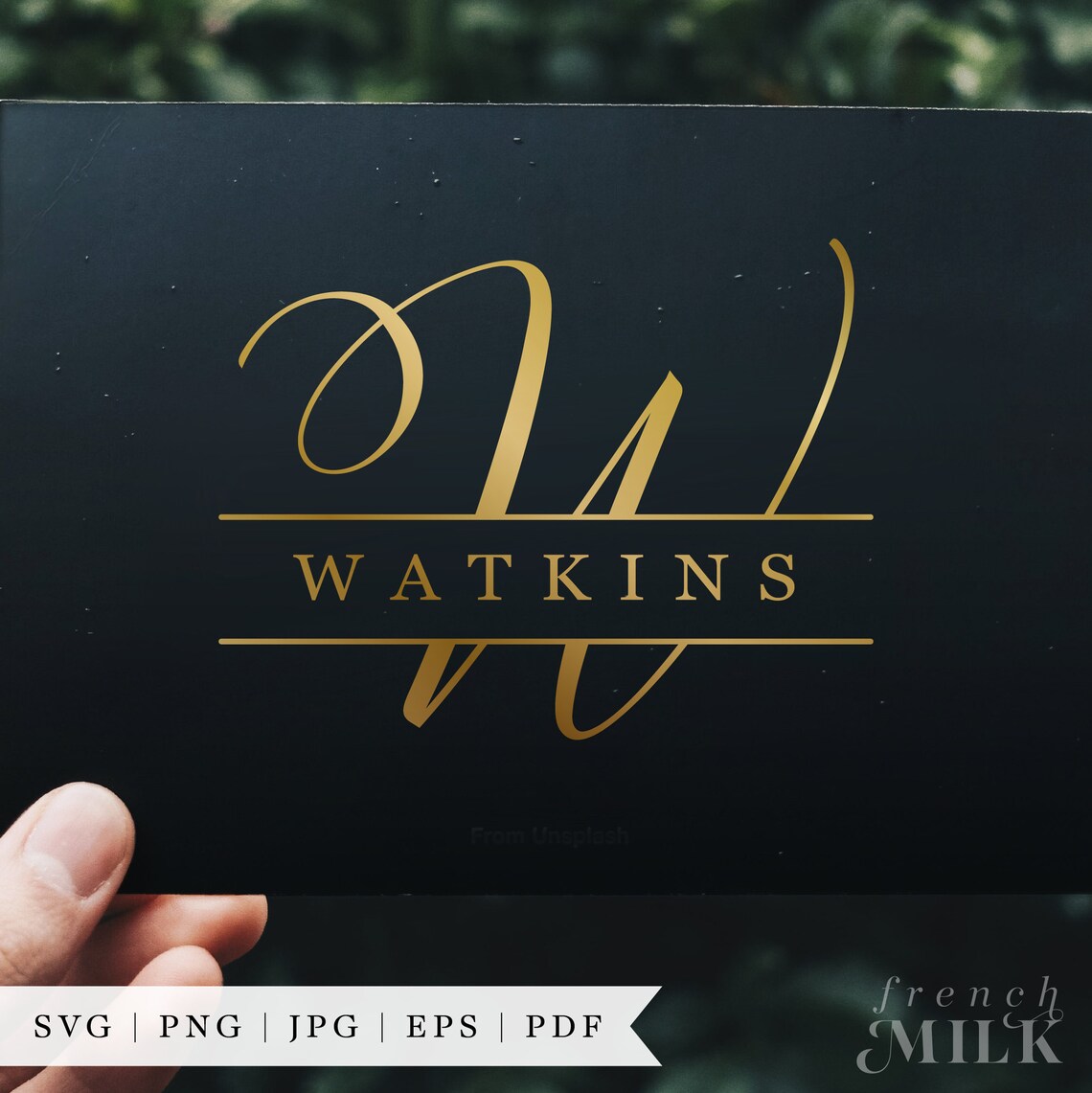 Script Split Monogram Alphabet SVG PNG EPS | Cursive Frame Letter Cut ...