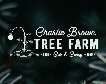 Charlie Brown Weihnachten SVG EPS | Peanuts Tree Farm Schild | Plotterdatei für Cricut