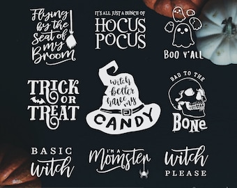 Zabawny pakiet Halloween SVG PNG | Podstawowa czarownica | Koszulka Momster Halloween EPS